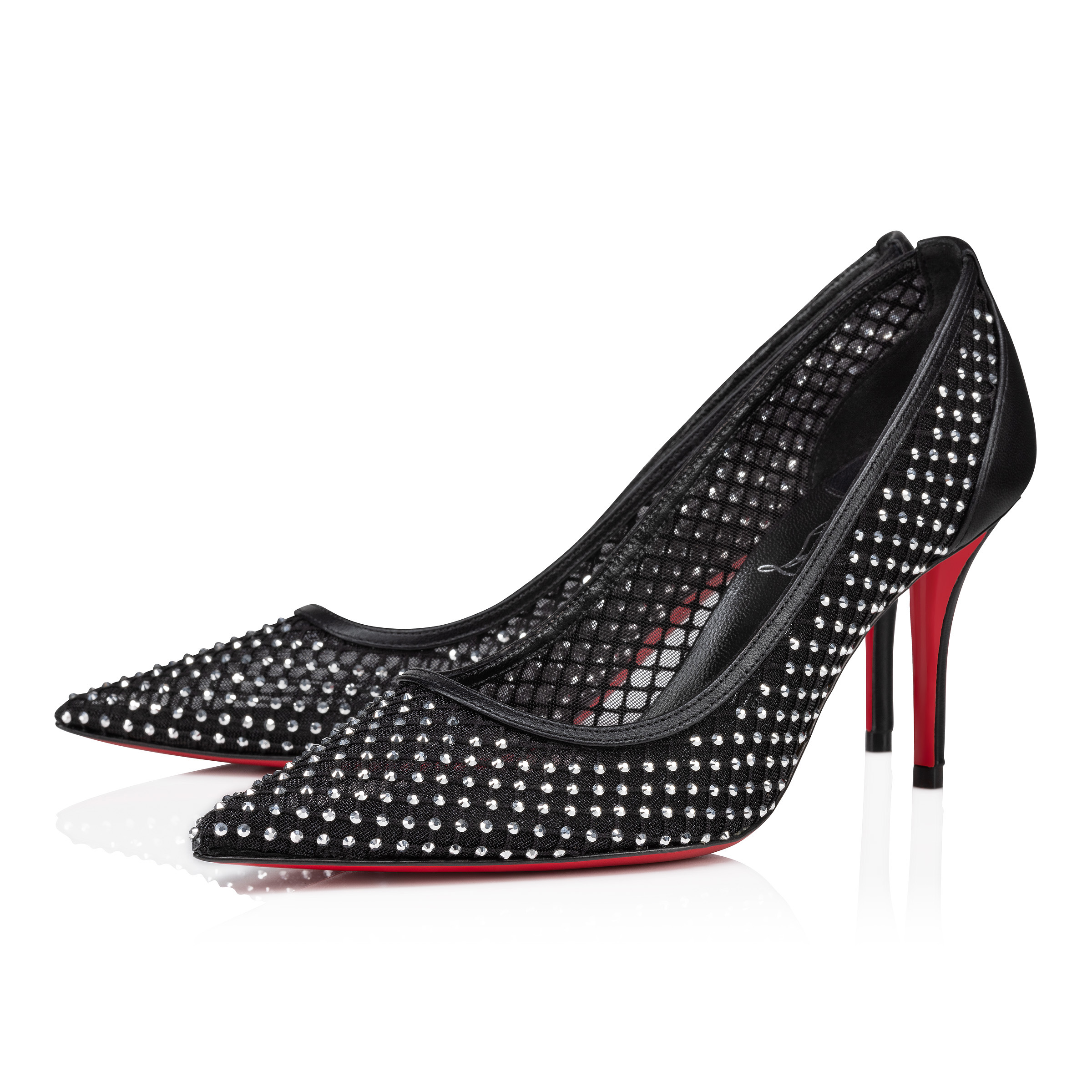 Christian Louboutin Store – Christian Louboutin apostropha mesh strass – 3240170b775 High Heels für höchsten Luxus