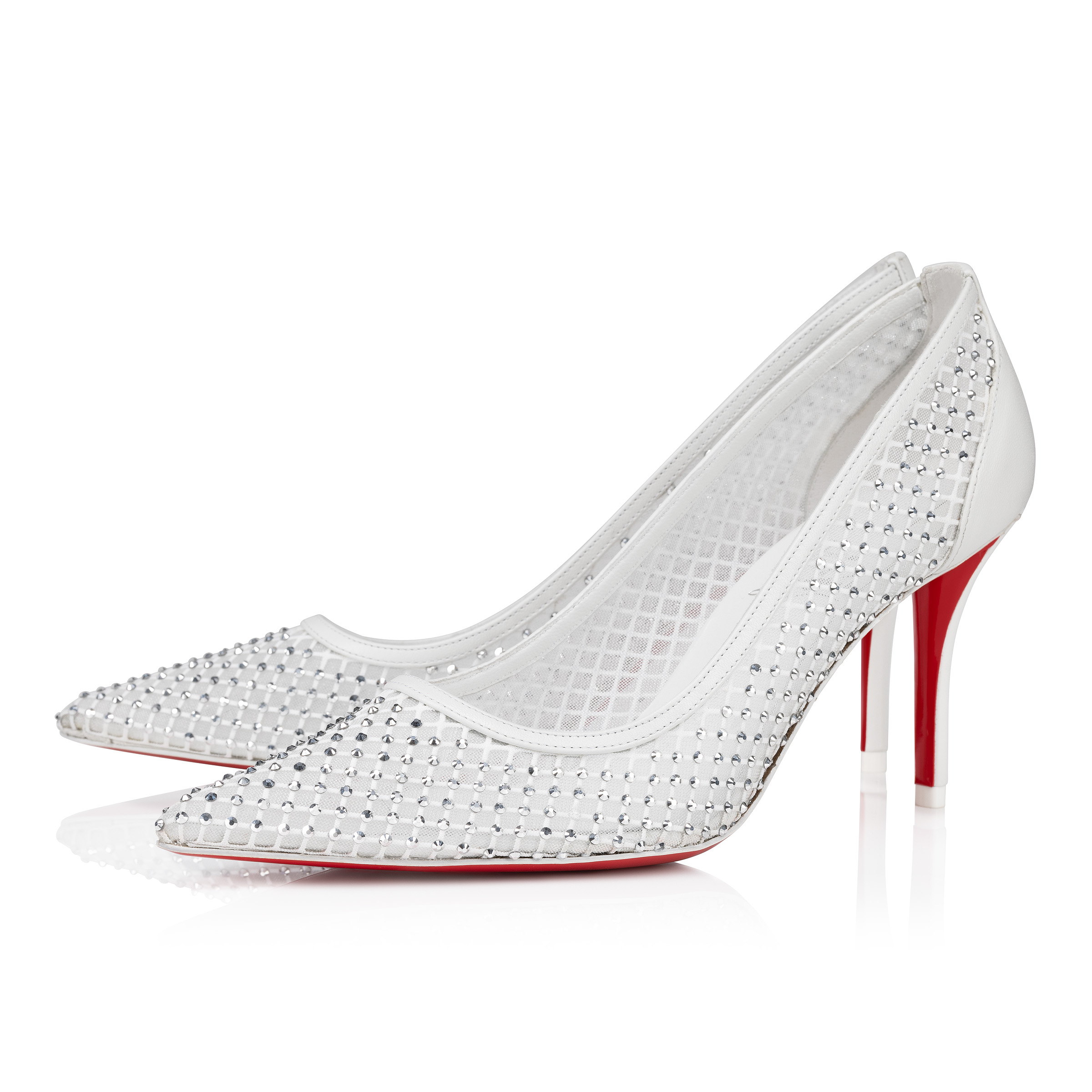 Christian Louboutin Store – Christian Louboutin apostropha mesh strass – 3240170w610 High Heels für höchsten Luxus