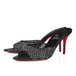 Christian Louboutin Store – Christian Louboutin apostropha mule mesh strass – 3240795b803 High Heels für höchsten Luxus