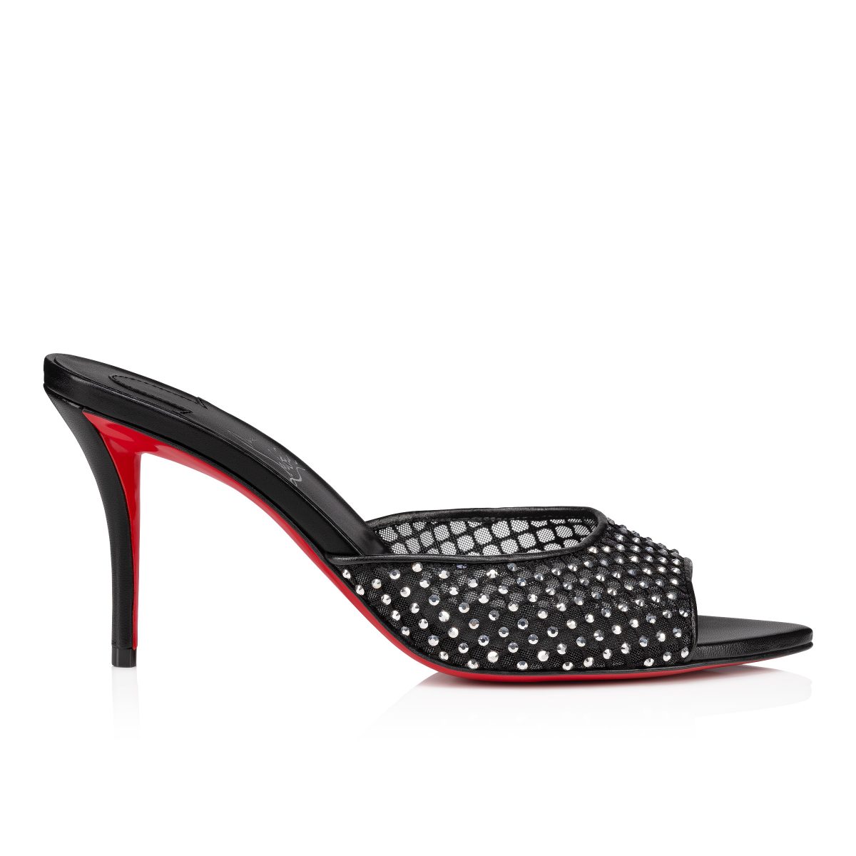 Christian Louboutin Store – Christian Louboutin apostropha mule mesh strass – 3240795b803 High Heels für höchsten Luxus