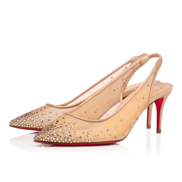 Christian Louboutin Store – Christian Louboutin follies strass sling – 3210816f065 High Heels für höchsten Luxus