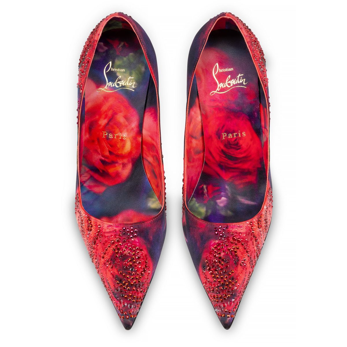 Christian Louboutin Store – Christian Louboutin kate max roses strass – 1250317j646 High Heels für höchsten Luxus