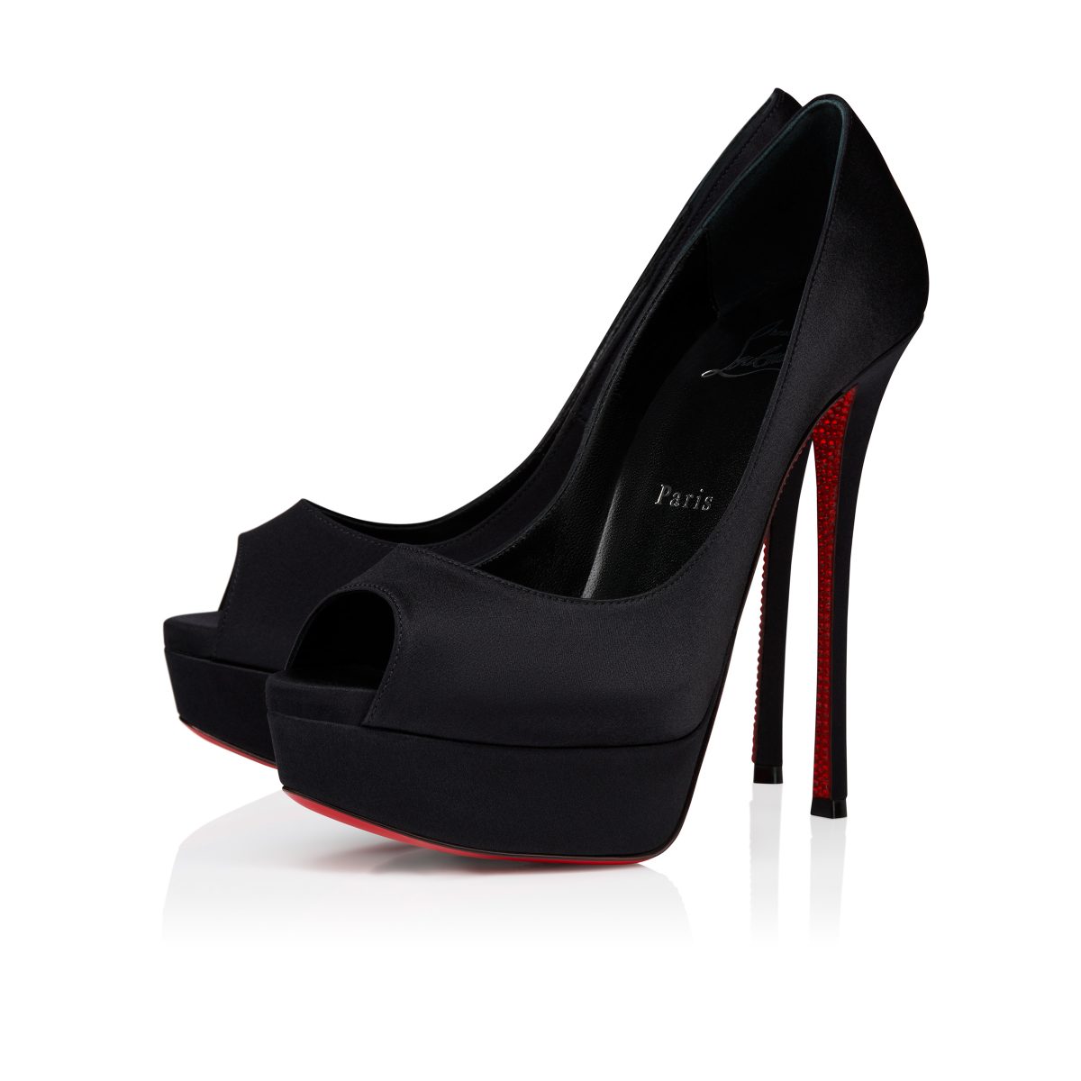 Christian Louboutin Store – Christian Louboutin lady peep suola strass – 1250537b439 High Heels für höchsten Luxus