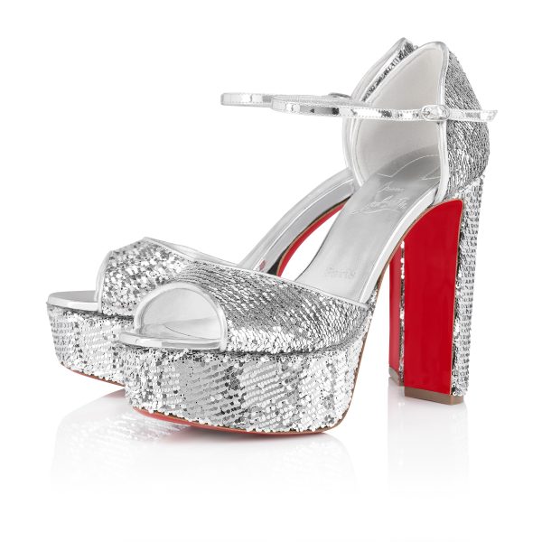 Christian Louboutin Store – Christian Louboutin sandaloo mini paillettes – 1250312s281 High Heels für höchsten Luxus